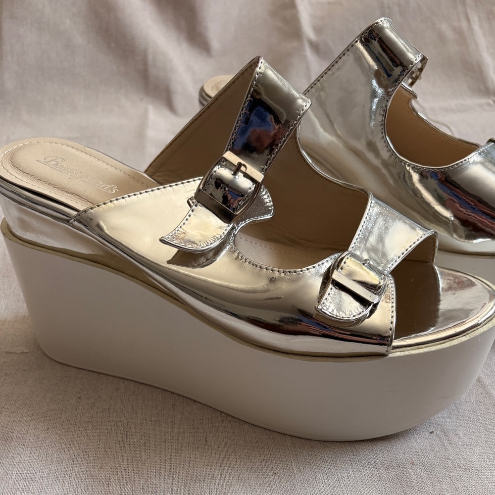 Silver Platform Sandals - Picture 5 of 5